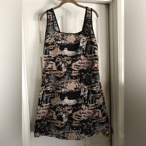 Black and Tan Sleeveless Dress- cute western print- Painted Desert🤠sizeXL